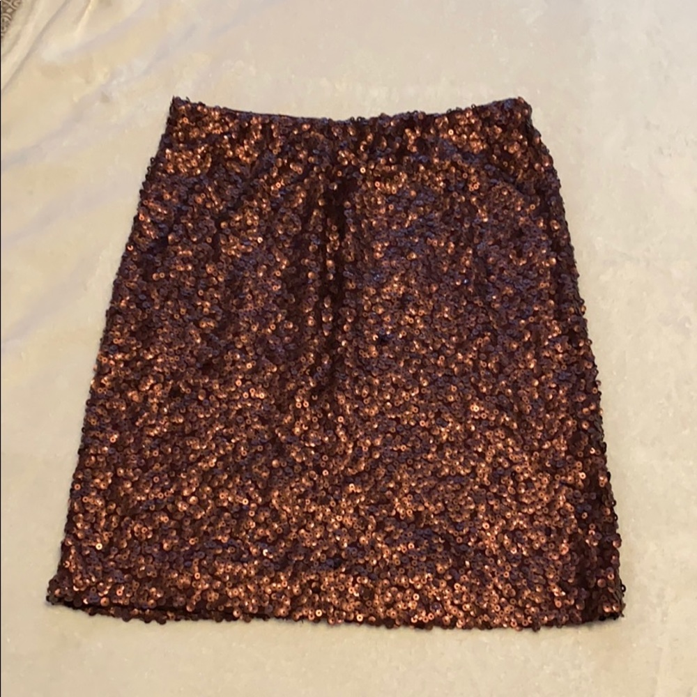 Burgundy sequin skirt